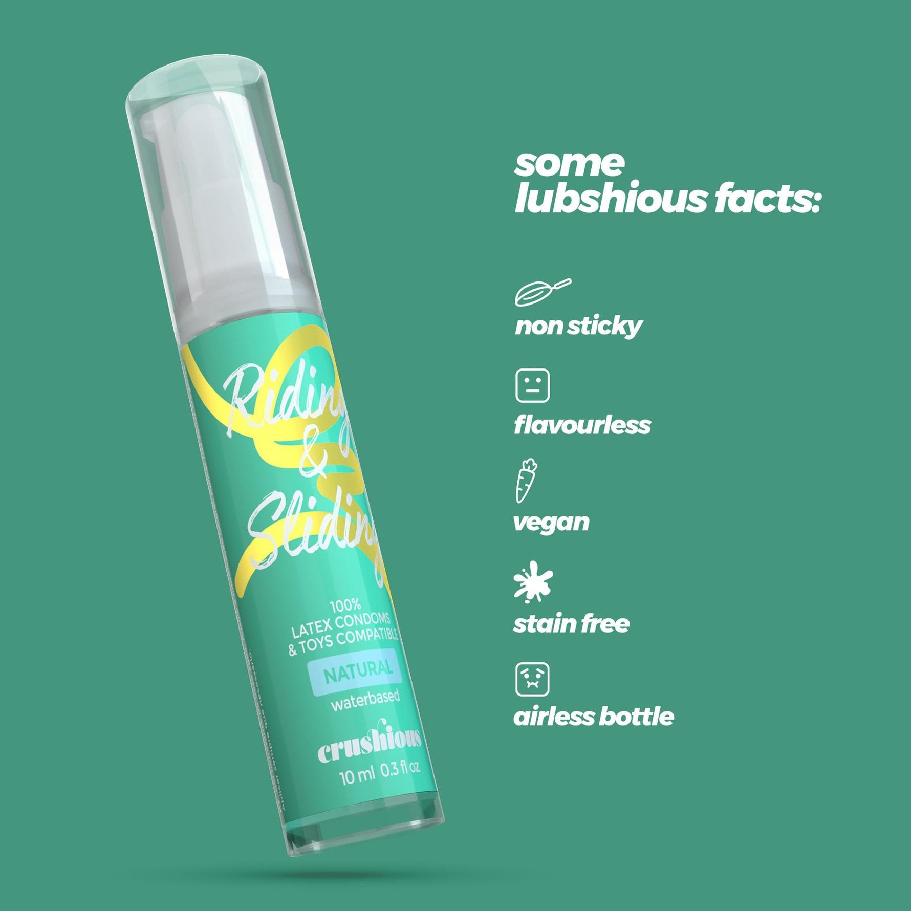 Gel lubrifiant pe bază de apă Crushious Riding Sliding 10ml
