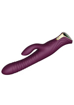 Vibrator încălzit ZALO Mose Iepure cu mișcare glisantă, violet