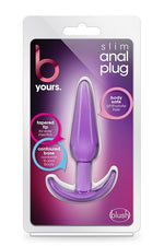 Dop anal B Yours Slim, mov, TPE, 10,8 cm
