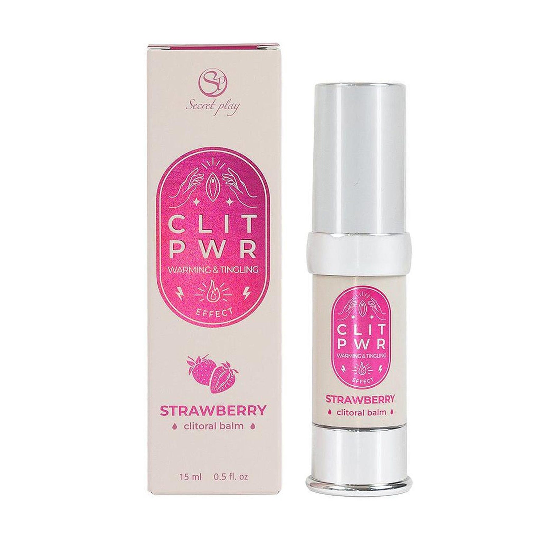 Balsam stimulator clitoridian Secret Play Clit PWR cu căpșuni 15 ml