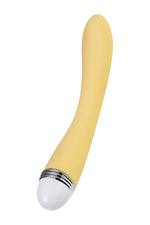 Vibrator Flovetta Calla pentru punctul G, silicon, galben, USB, 22 cm