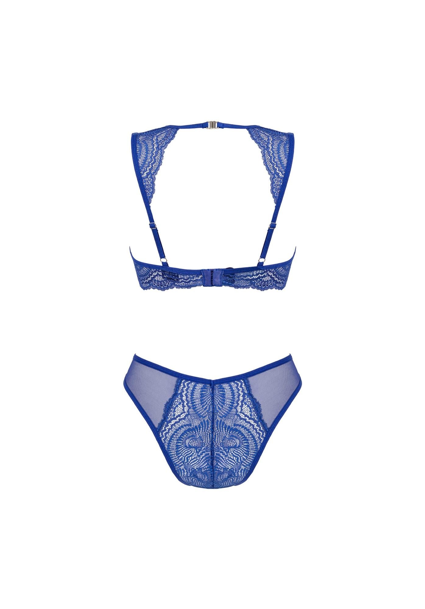 Set lenjerie intimă Giselia Obsessive albastru XS/S