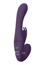 Vive Suki Strapon Vibrator cu USB din Silicon Mov