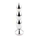 Dop anal lung din metal HeavyFun cu cristal roz 13,5 cm