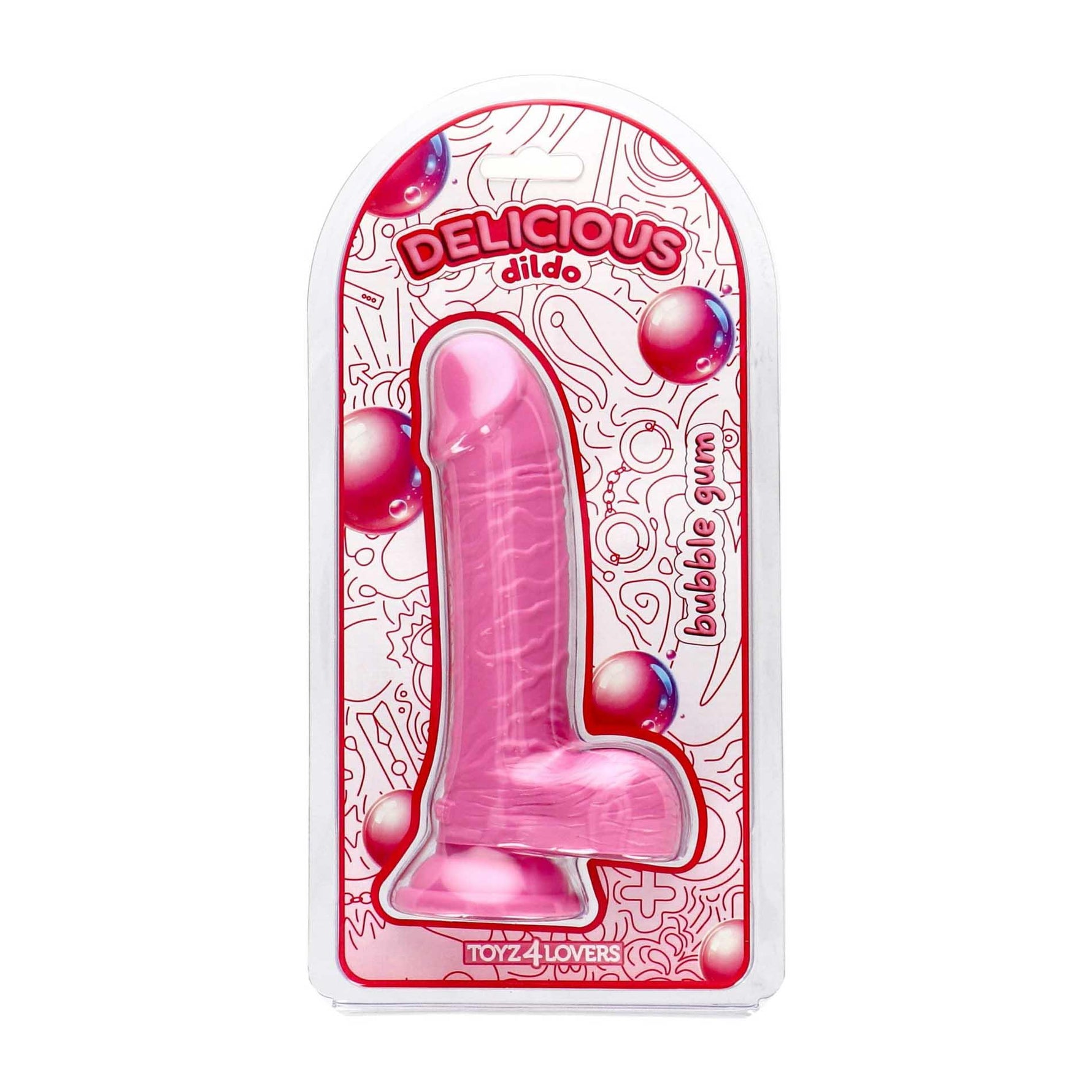Dildo realist cu aromă de gumă de mestecat Toyz4lovers, 18 cm