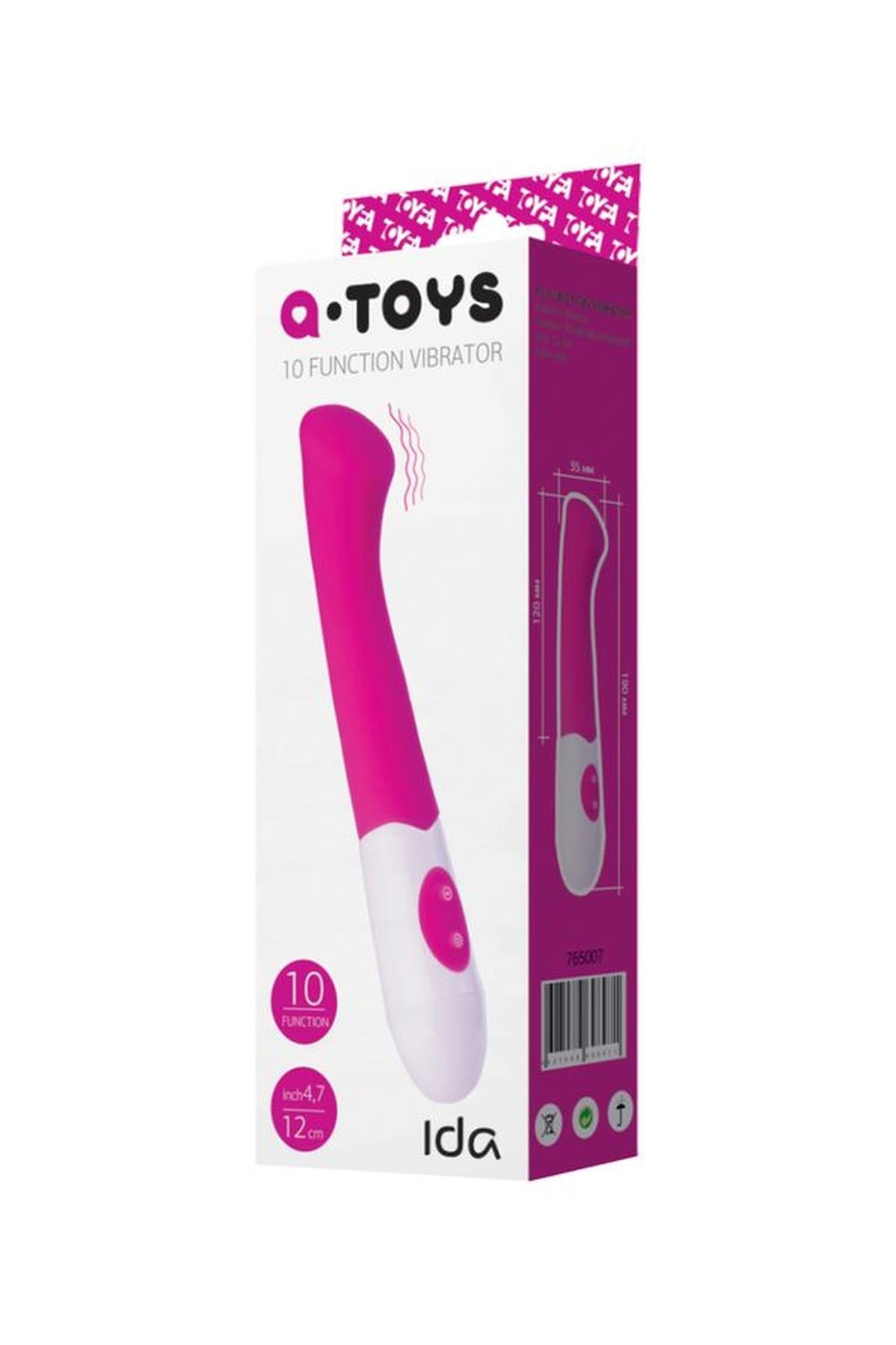 Vibrator din silicon Ida A Toys roz 19 cm