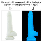 Dildo Lovetoy Lumino Play albastru strălucitor