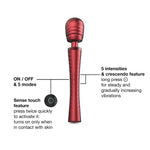 Man.wand Edgy Vibrator Masaj Silicon Roșu 30 cm