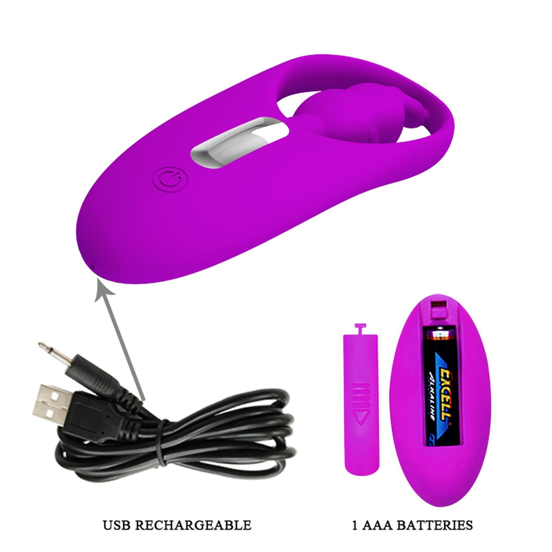 Vibrator Pretty Love din silicon cu model iepuraș, cu 12 funcții, telecomandă USB