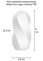 Masturbator ToyJoy HERO Swirl Medium, alb