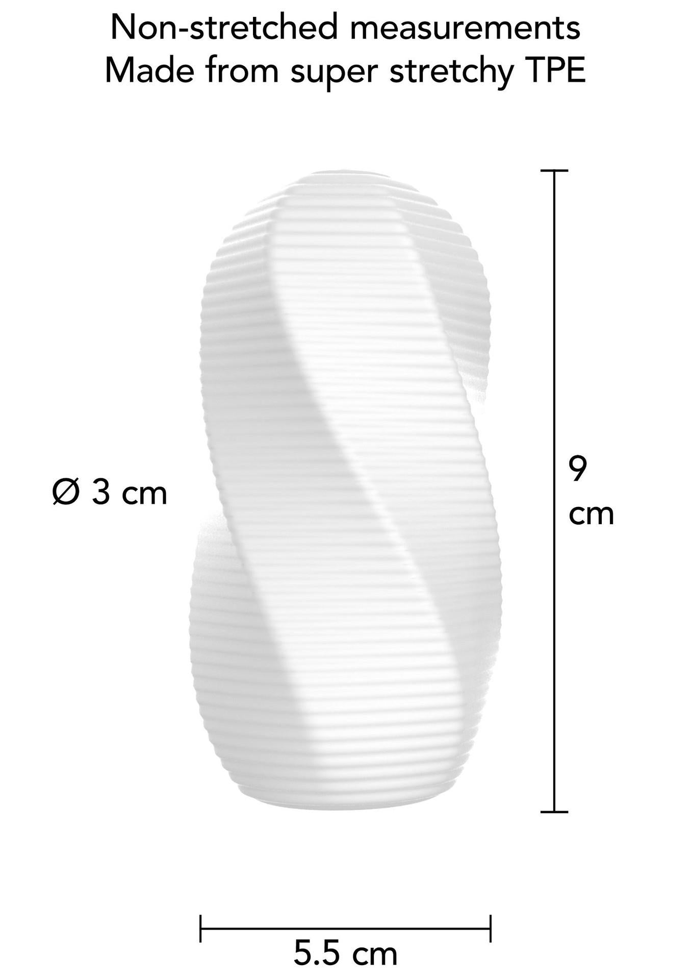 Masturbator ToyJoy HERO Swirl Medium, alb