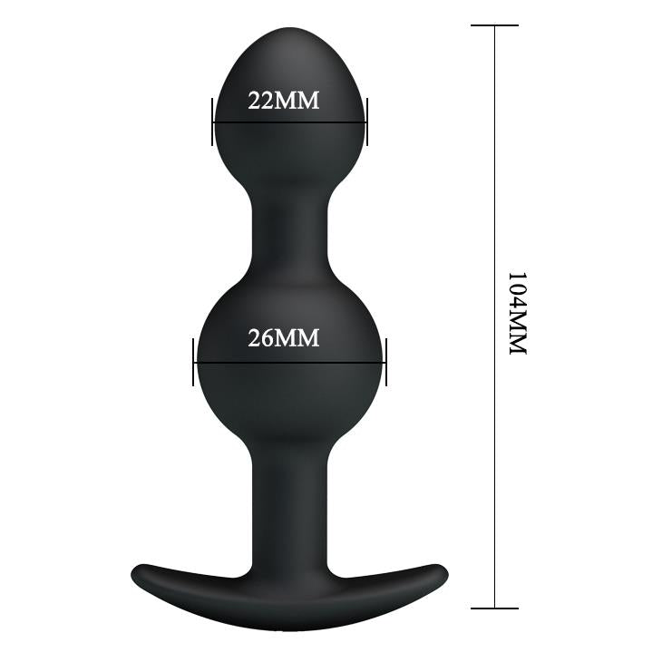 Dop anal din silicon Pretty Love Heavy Balls 10,4 cm
