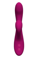 Vibrator USB Iepuraș din silicon Blush Quinn Burgundy 23 cm