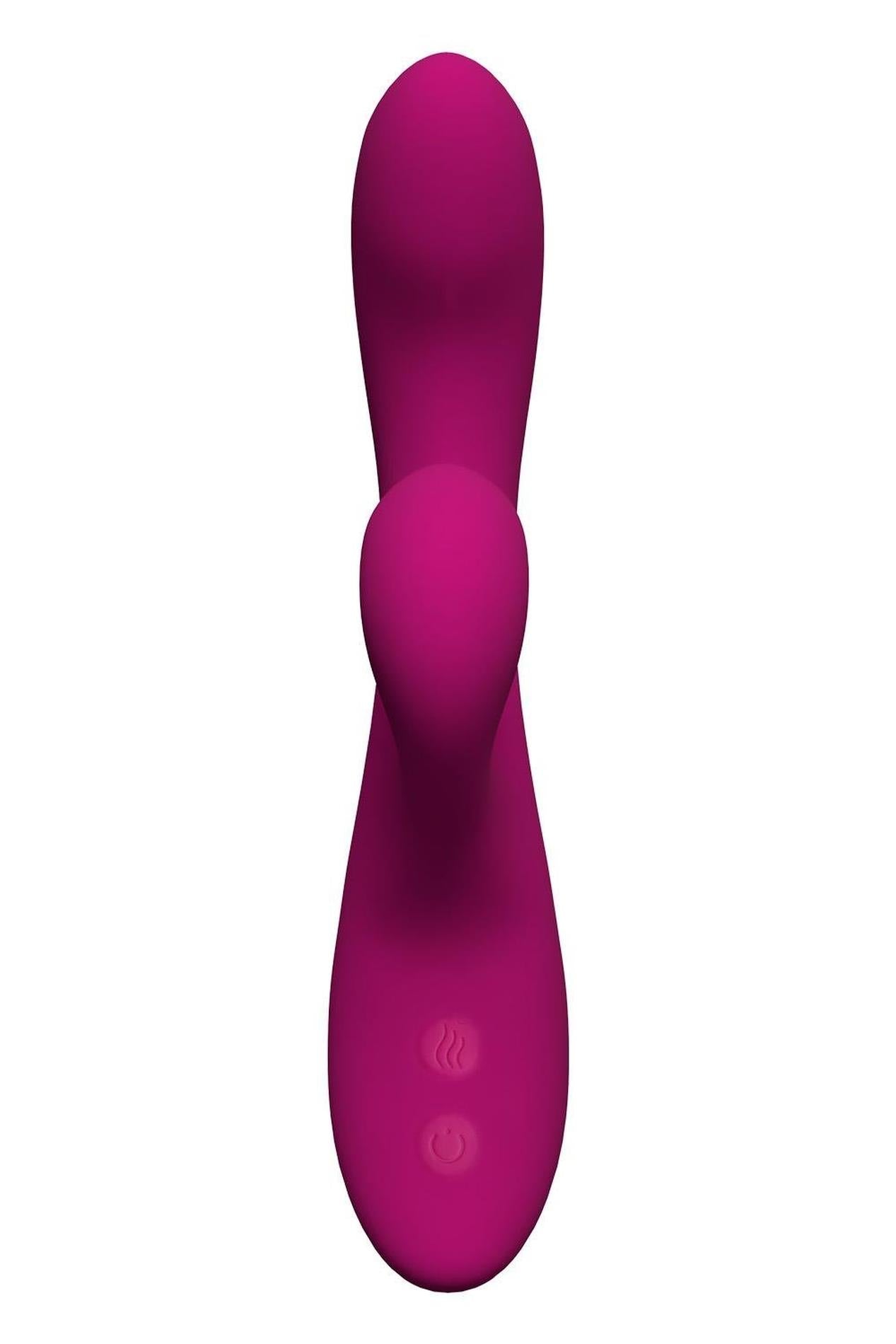 Vibrator USB Iepuraș din silicon Blush Quinn Burgundy 23 cm
