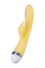 Vibrator iepure Flovetta Aster din silicon galben USB 22 cm