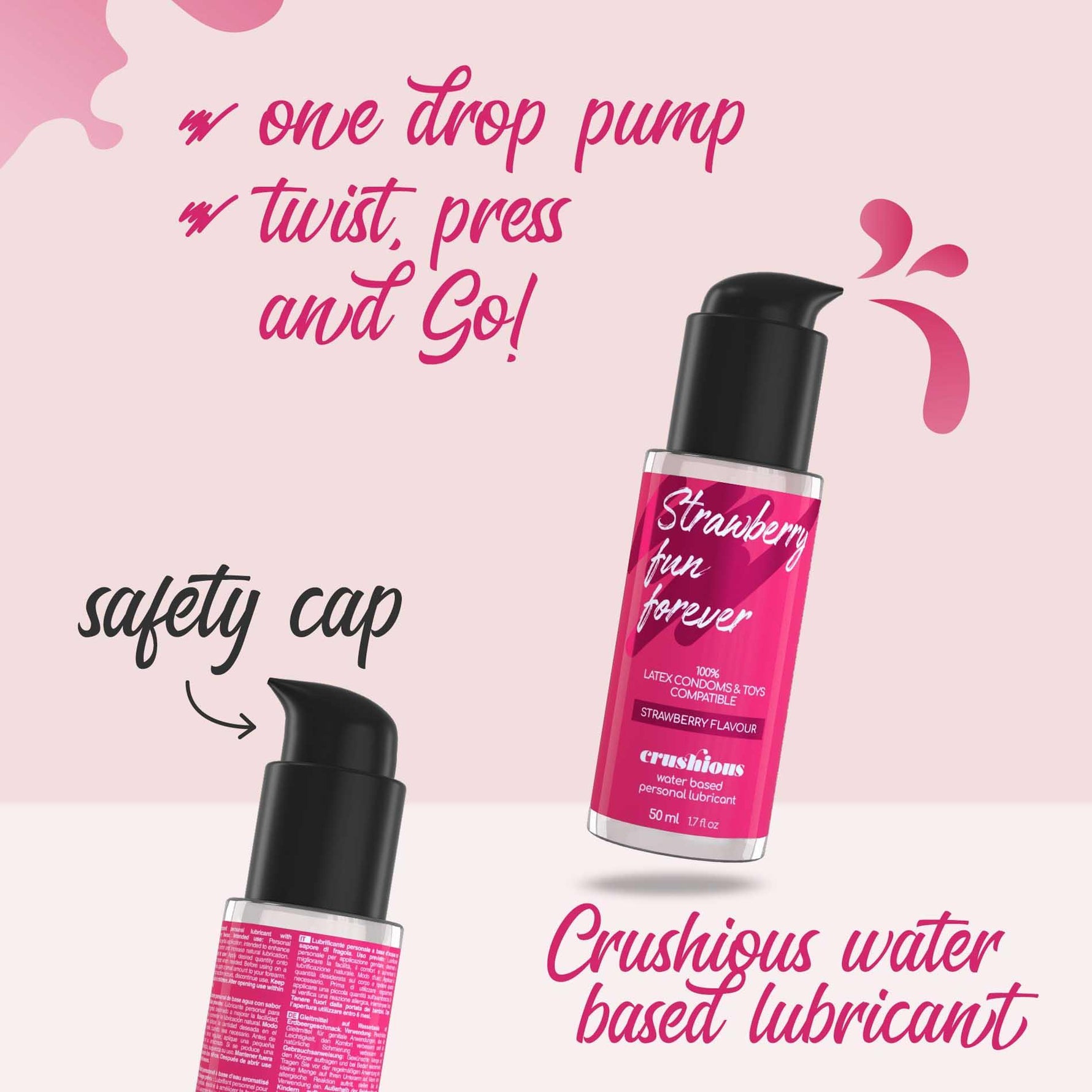 Lubrifiant Crushious cu aromă de căpșuni 50 ml