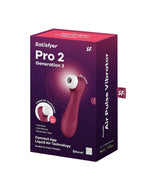 Pro 2 Generația 3 cu tehnologie Liquid Air, vibrații și Bluetooth/aplicație, roșu vin