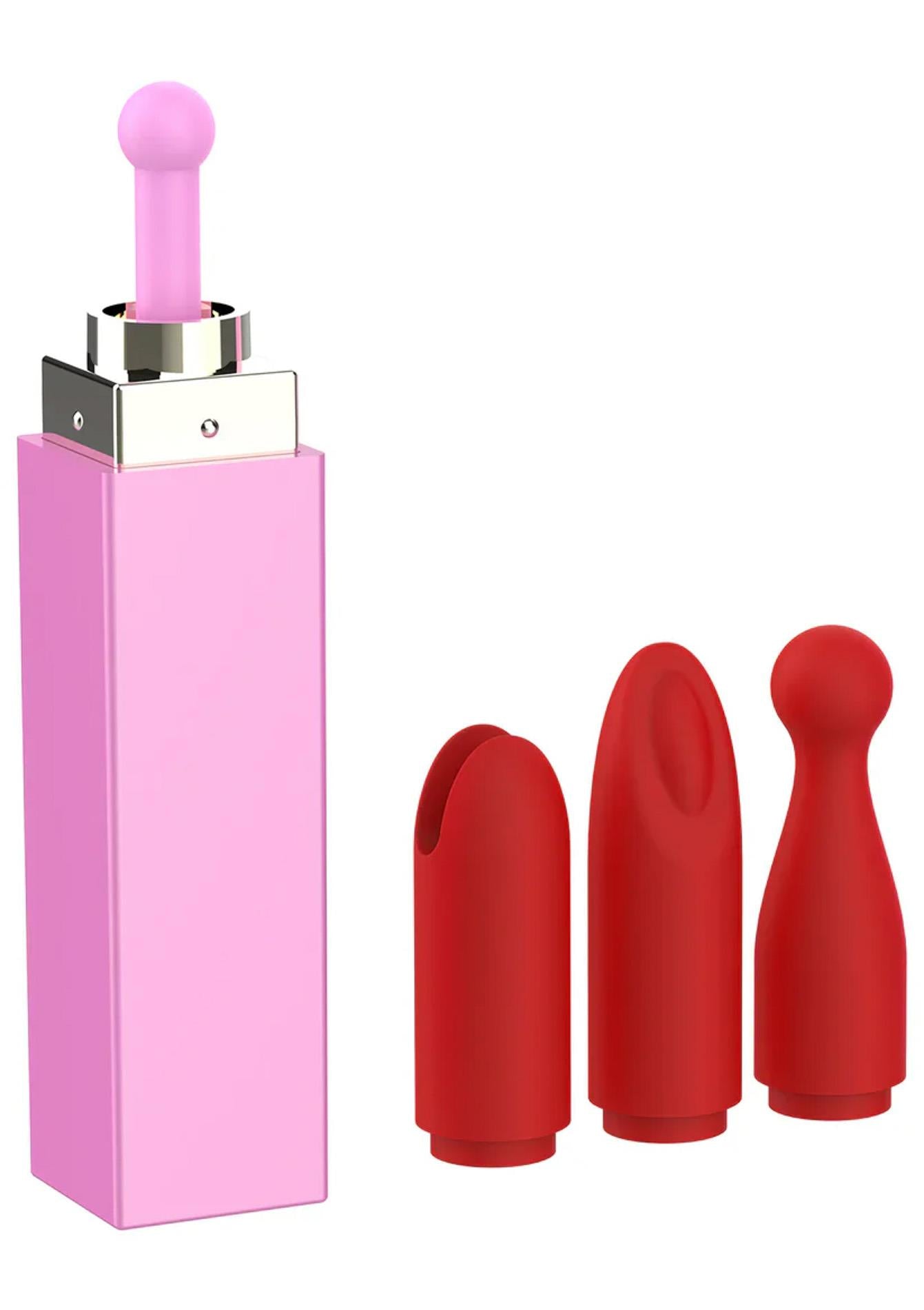 Vibrator Xocoon Sealed With A Kiss cu ruj roz, 11 cm, USB