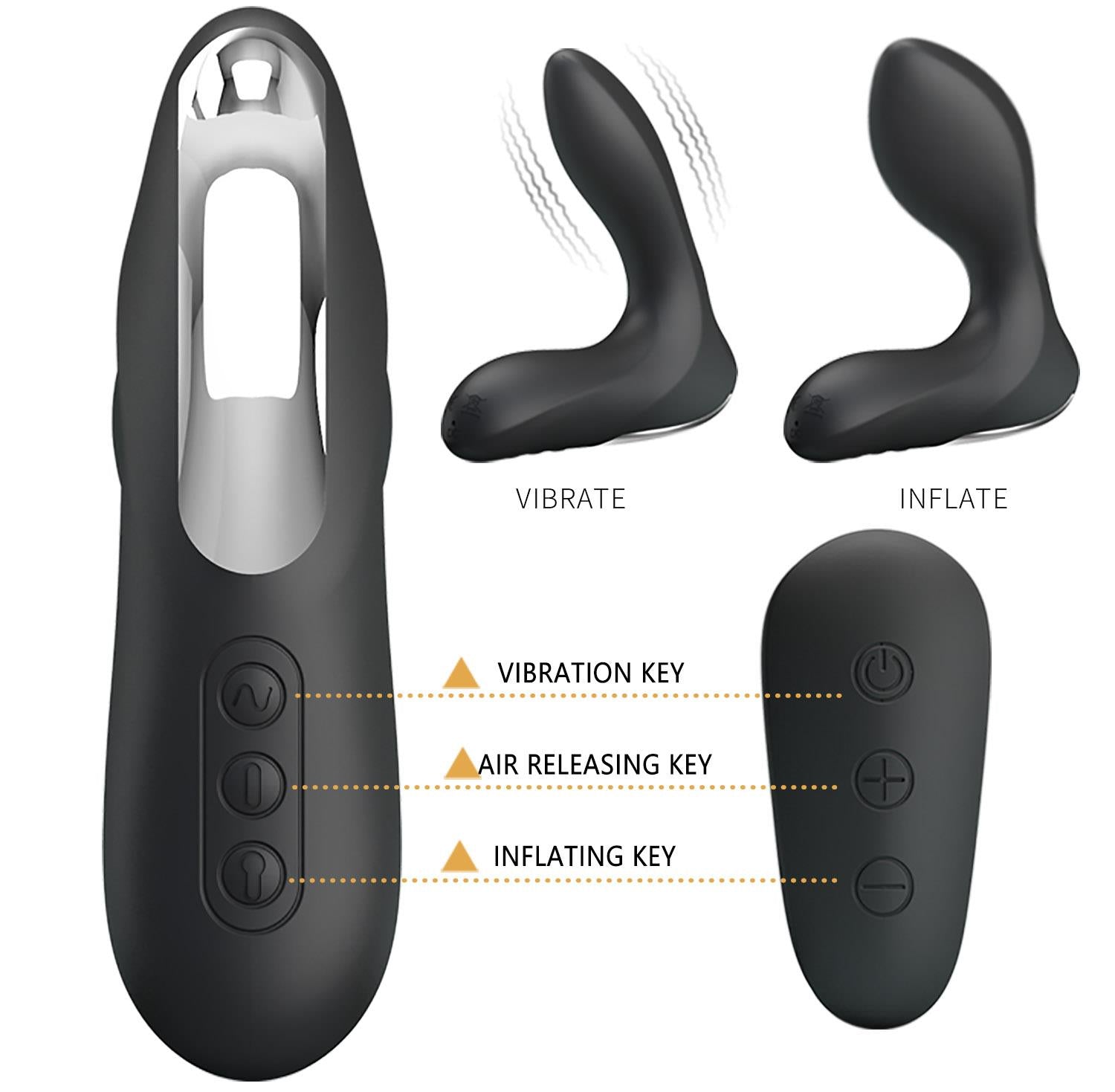 Masaj vibrator gonflabil pentru prostată Mr. Play cu telecomandă