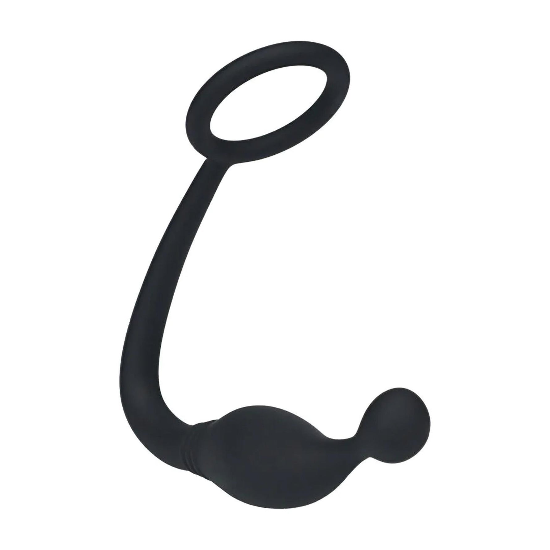 Inel de erecție din silicon cu stimulator de prostată Levelz S negru 11cm