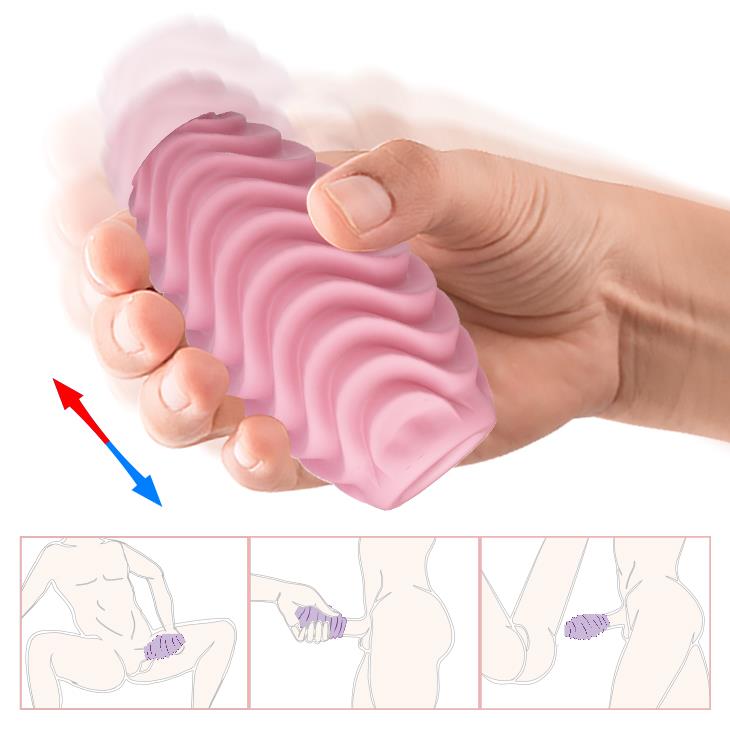Masturbator Pretty Love Pink cu două fețe, în formă de ou