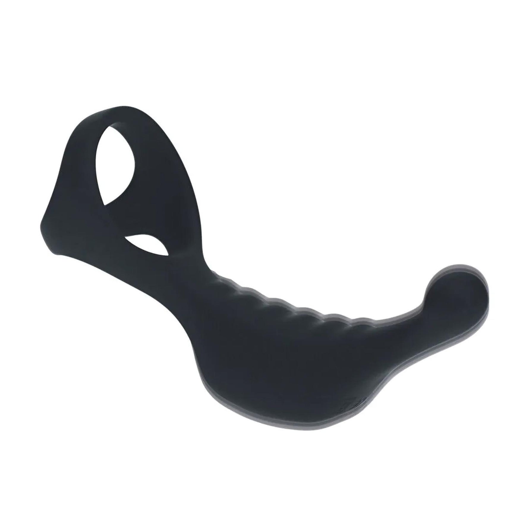 Stimulator vibrant de prostată cu inel penis triplu - negru