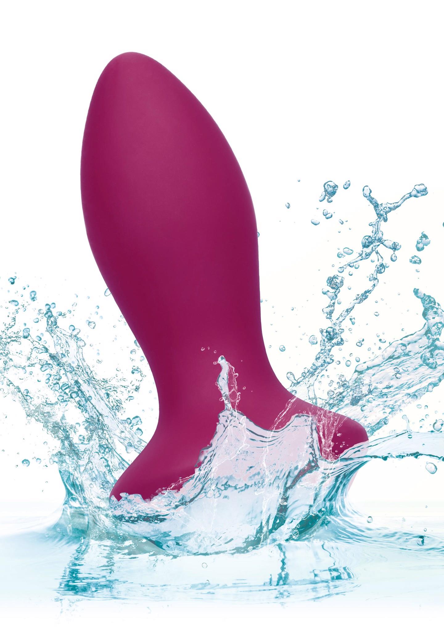 Plug vibrant din silicon Power Gem, violet, 95 cm
