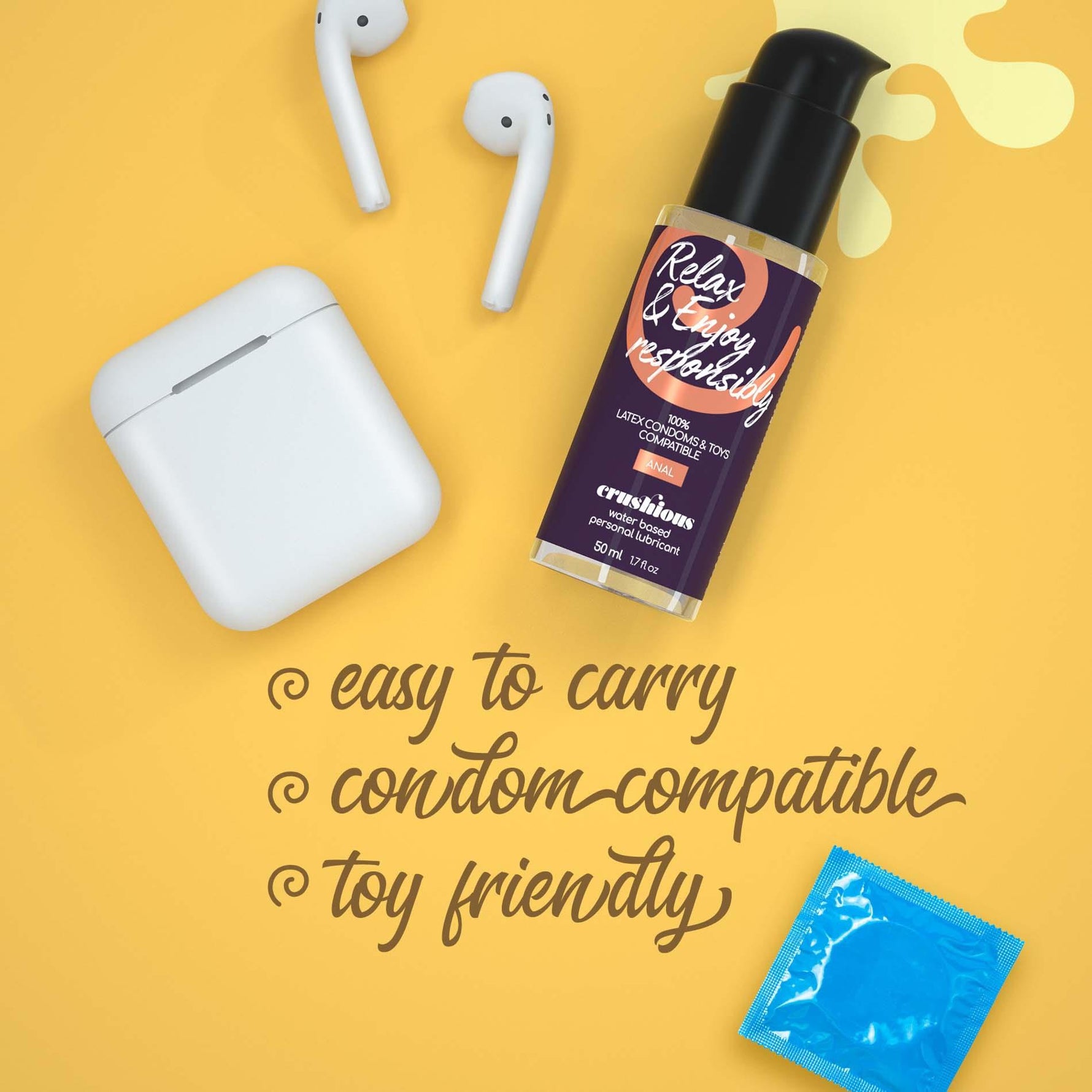 Lubrifiant anal pe bază de apă Crushious 50 ml cu pompă