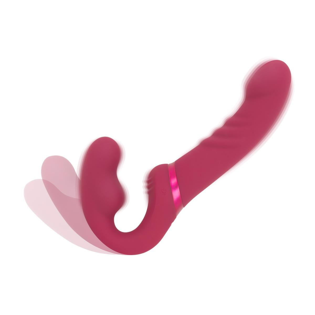Vibrator dublu fără bretele Lovense Lapis din silicon, impermeabil, USB