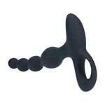 Dop anal vibrant din silicon Levelz, negru, 20 cm