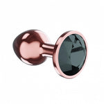 Plug anal metalic Diamond Shine, L, auriu-roz, 8,3 cm