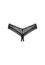 Tanga Obsessive Medilla din dantelă deschisă, negru, XL/2XL