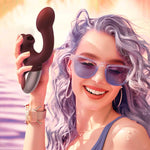 Vibrator Magic Ponder pentru lingerea sânilor cu aplicație, roșu