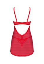 Babydoll Obsessive Chilisa roșu cu tanga M/L