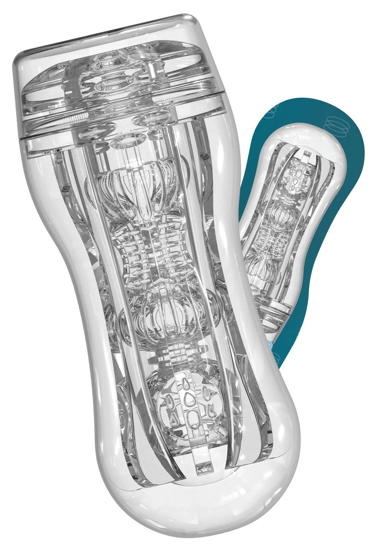 Masturbator cu vid ToyJoy Hero Transparent 18 cm