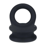 Inel dublu pentru penis Levelz M din silicon negru