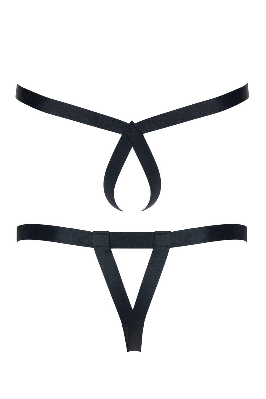 Tanga bărbătească cu spate deschis, set 3 buc., Regnes Fetish Planet L XL