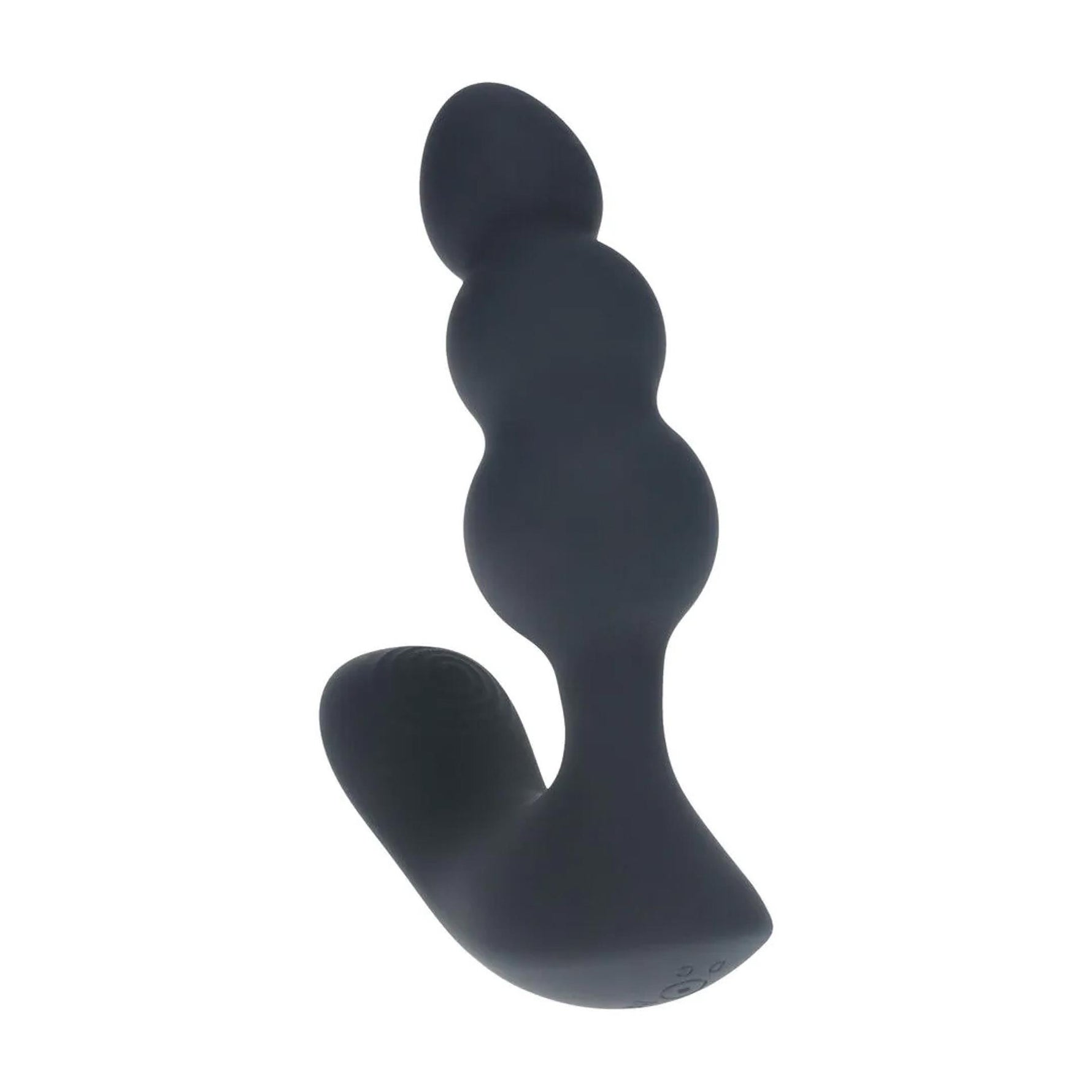 Plug anal vibrant cu perle Levelz, negru, 14 cm, USB