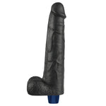 Dildo vibrant realist Lovetoy TPE negru 27cm reîncărcabil