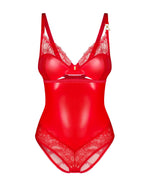 Body din dantelă Aliosa Obsessive roșu S/M