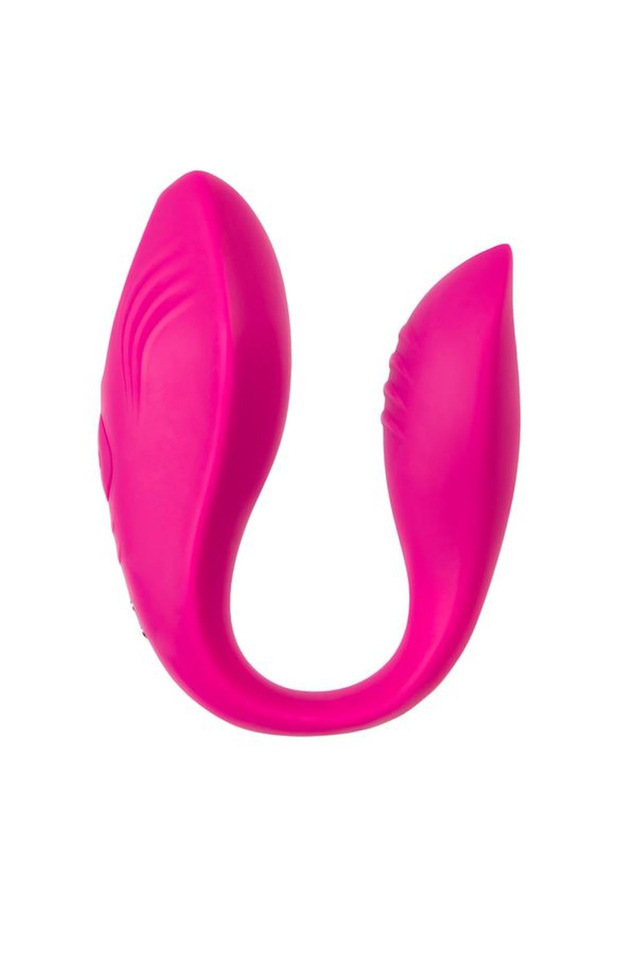 Vibrator dublu Cobrum A Toys din silicon roz 9,6 cm