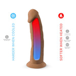 Dildo Silexd Model 2 Caramel Cyberskin 19 cm cu ventuză