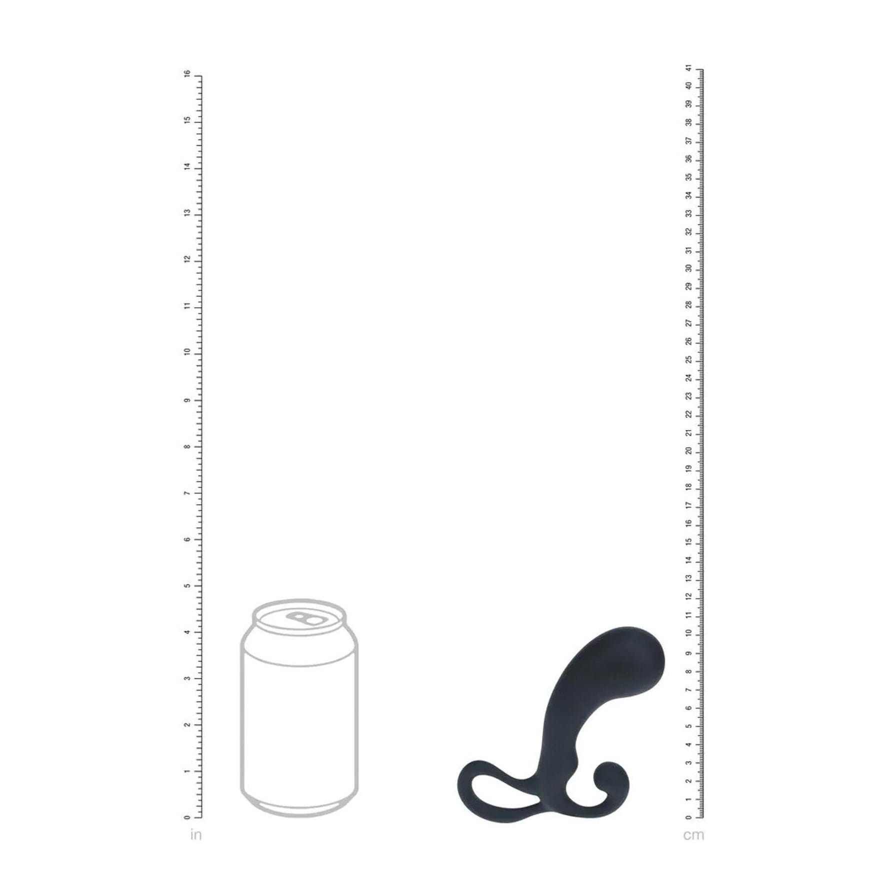Masaj prostată Levelz M din silicon, negru, 13 cm