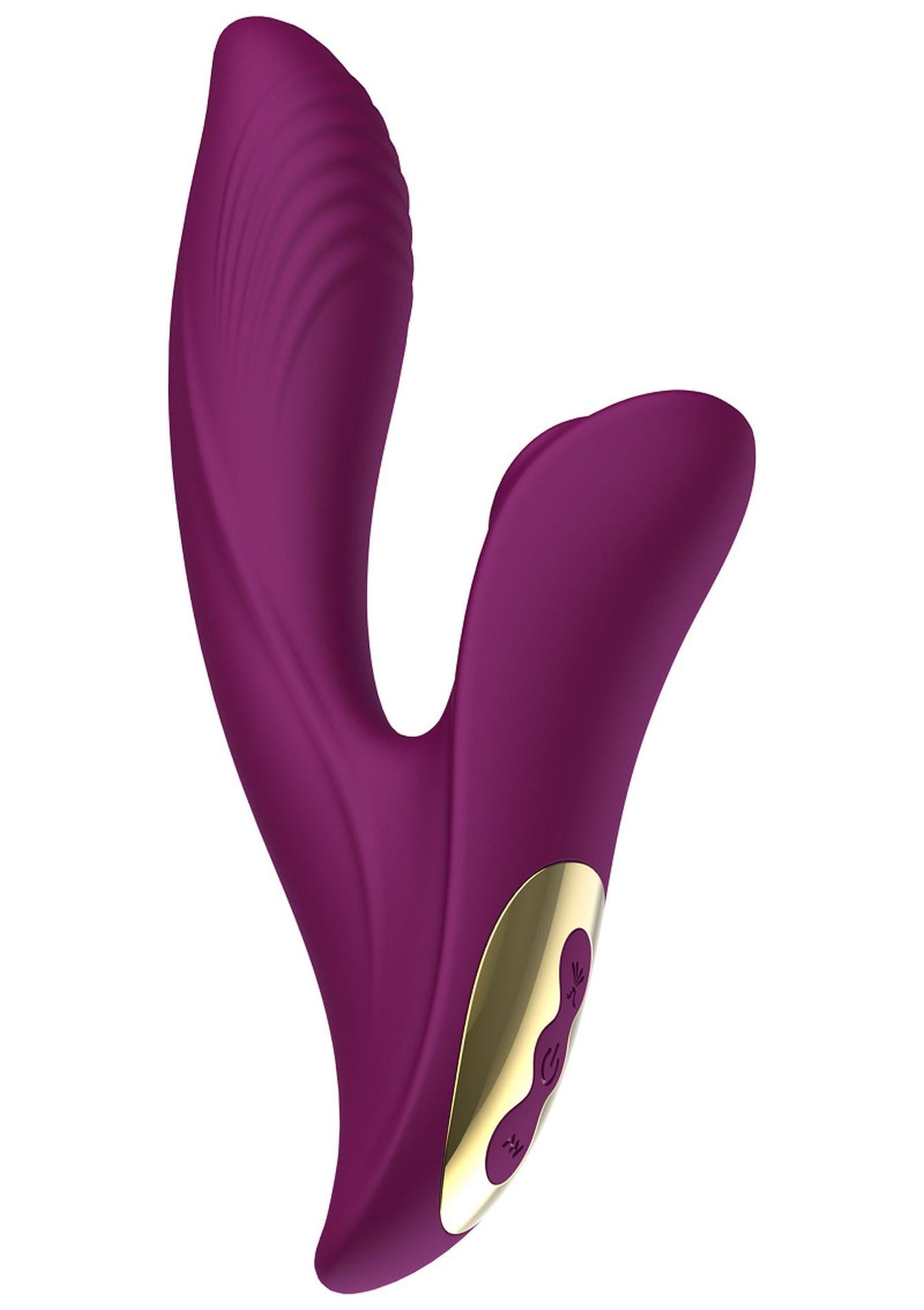 Vibrator Athena Tapping Sensation din silicon, violet, USB, 20,5 cm