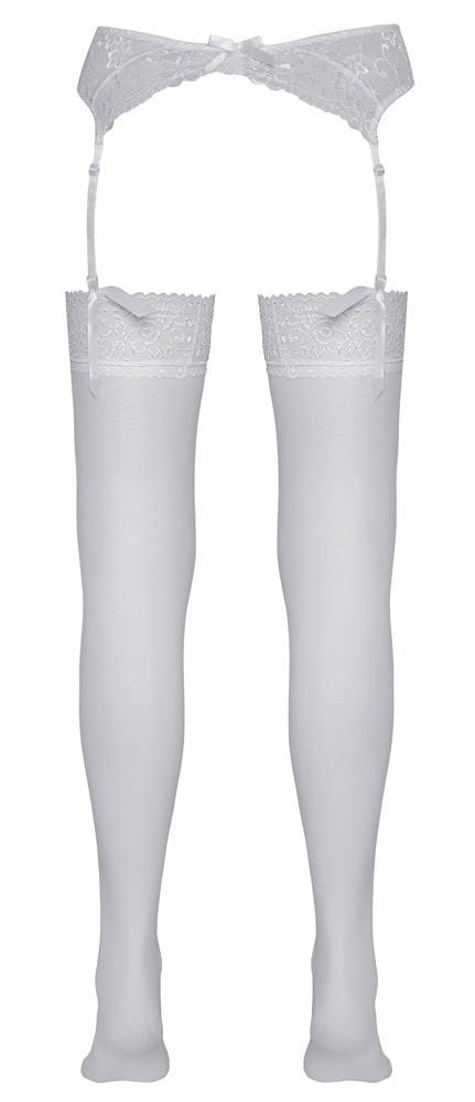 Ciorapi Cottelli LEGWEAR albi cu dantelă 20 den