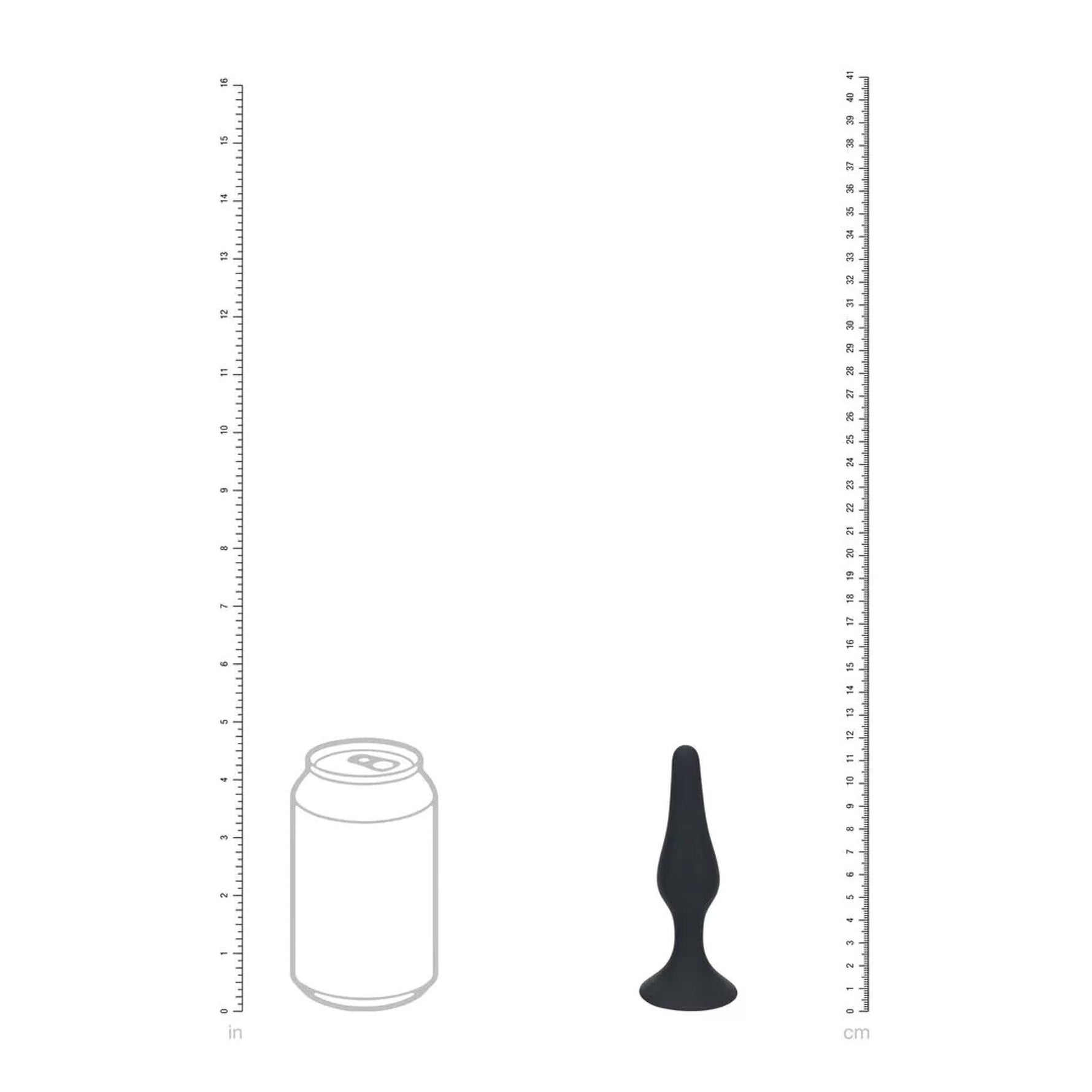Dop anal Levelz Slim din silicon, M, negru, 11,5 cm