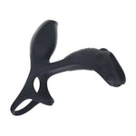 Inel vibrant pentru penis și testicule Levelz cu buclă, silicon, negru, 14 cm