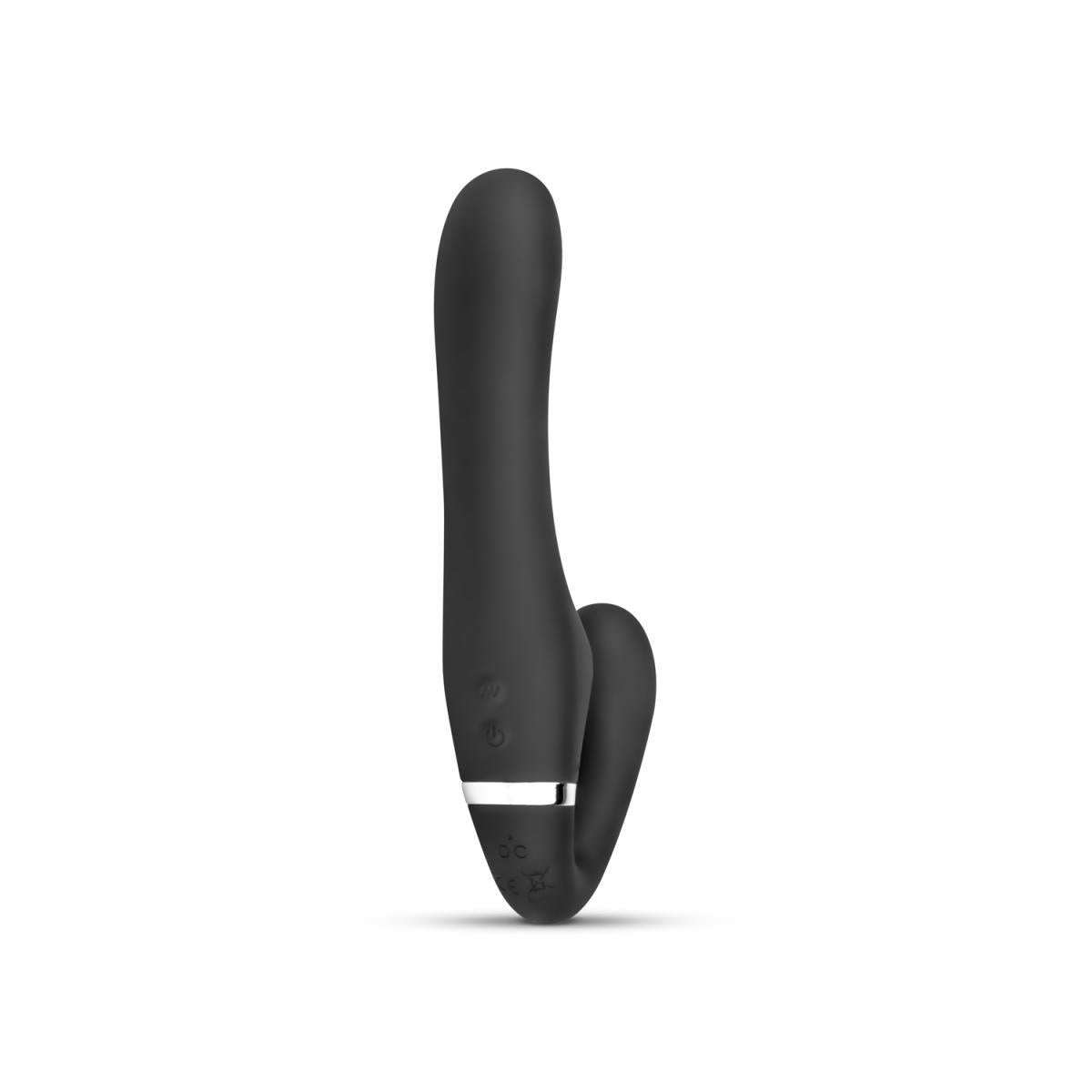 Strânge-on autoportant fără piese Avery USB vibrator 22 cm negru