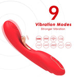 Vibrator cu punct G dublu, seria B Joy USB, 22 cm, roșu