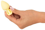 Plug anal Cuties din silicon galben 6,5 cm